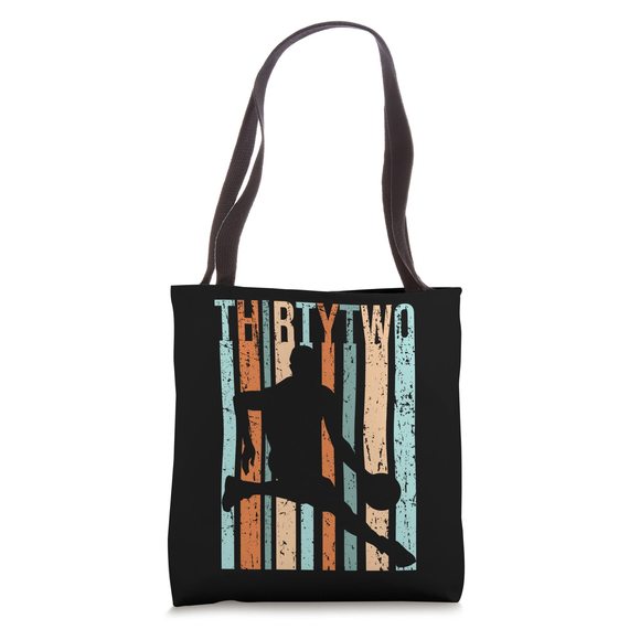 32Nd Birthday Mens Basketball Retro Vintage Distressed Style Tote Bag B) - Picture 1 of 4